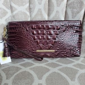 Brahmin Kala Crocodile Embassed Leather Wristlet